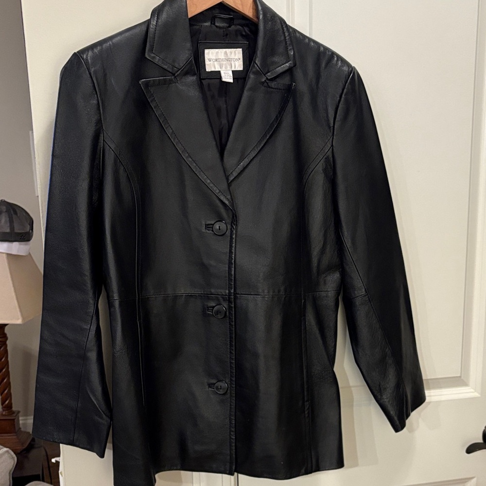 Worthington Classic Black Leather Jacket